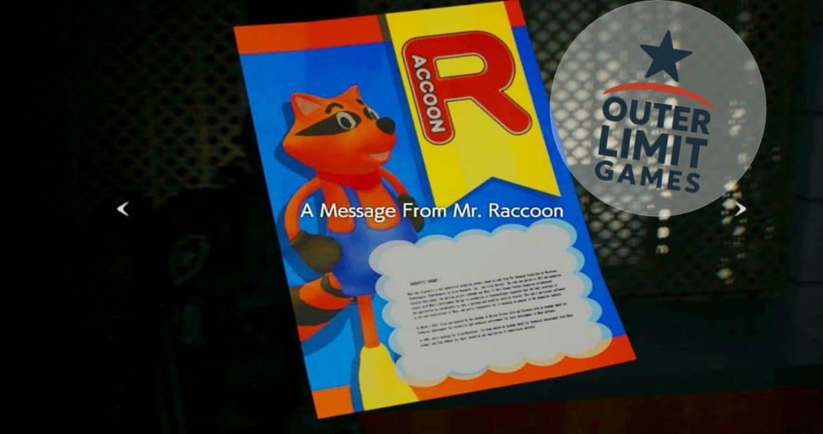 Resident Evil Survival Unit combat Raccoon -poster