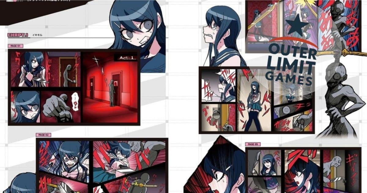 Danganronpa personnage illustration Japon -montage